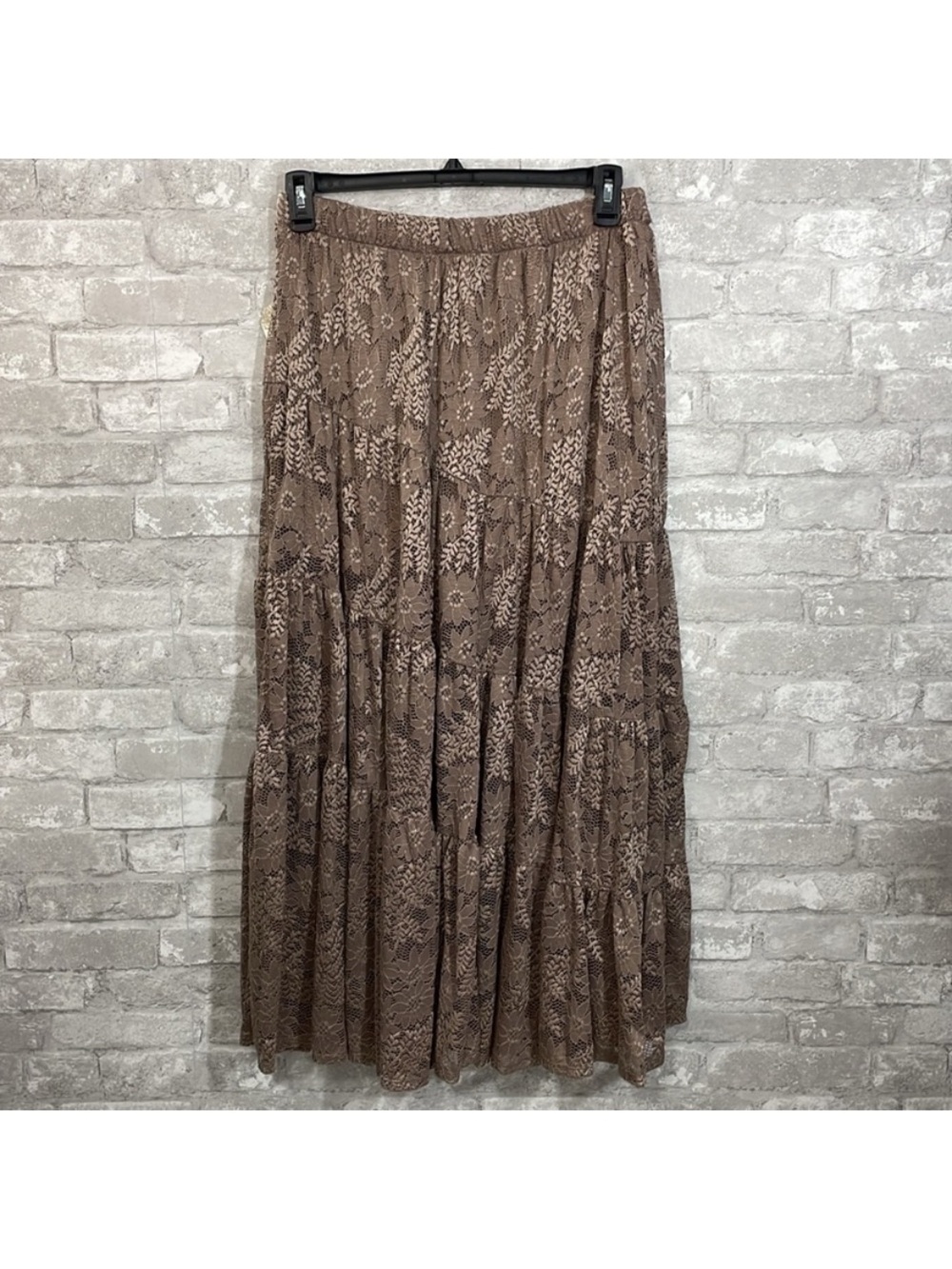 Altar’d State Mocha Lace Maxi Skirt NWT XL - Picture 2 of 5